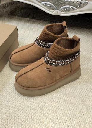 Ugg с манжетом на платформе угги с манжетом