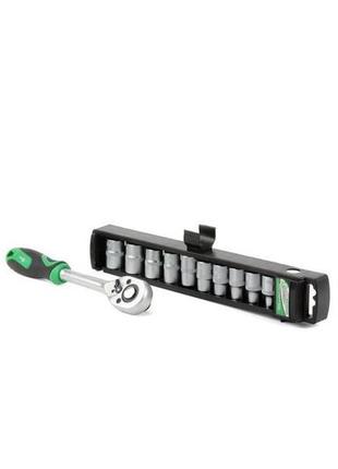 Набор головок шестигранных с трещоткой 1/4" intertool - 10 шт. (5-14 мм)