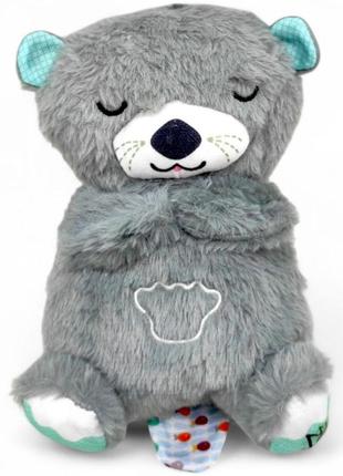 Ночник "дышащая выдра" (21 см), серая, в пакете