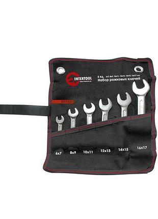 Набор рожковых ключей intertool - 6 шт. (6-17 мм) pro