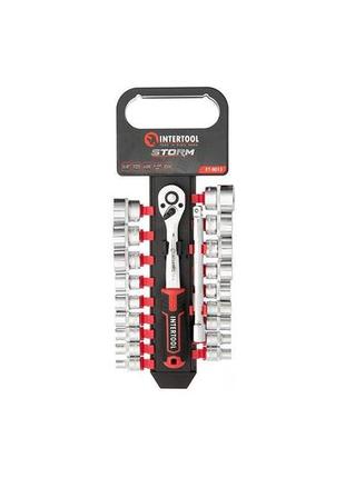 Набор инструмента на планке intertool - 3/8" x 20 ед. storm 3
