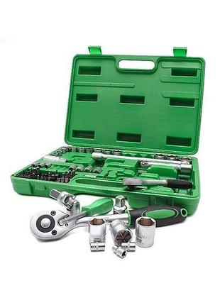 Набор инструмента intertool - 1/4", 1/2" 72 ед. semipro et-6072sp 6