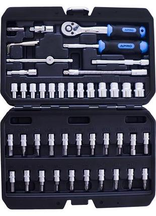 Набор инструмента apro - 1/4" 46ед 2