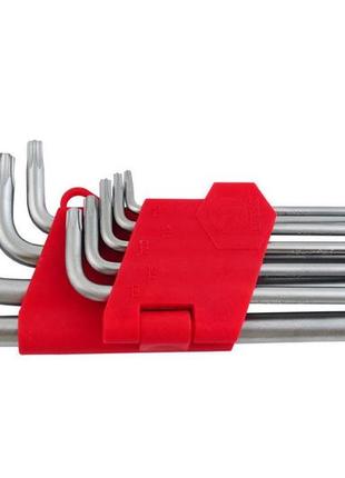 Набор torx ключей intertool - 9 шт., удлиненные