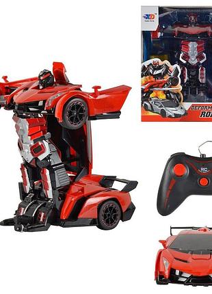 3688 r1  машина трансформер, 1:14, демо-режим, подвижные детали,в коробке