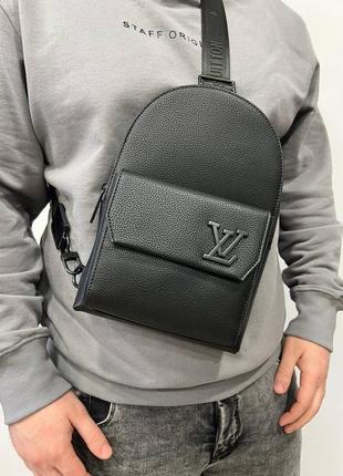 Мужская качественная и стильная брендовая сумка мессенджер из натуральной кожи