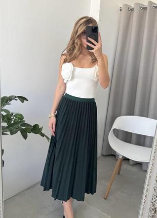 Спідниця плісе міді в стилі valentino