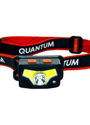 Фонарь налобный сенсорный аккумуляторный quantum qm-fl4020 master led cob