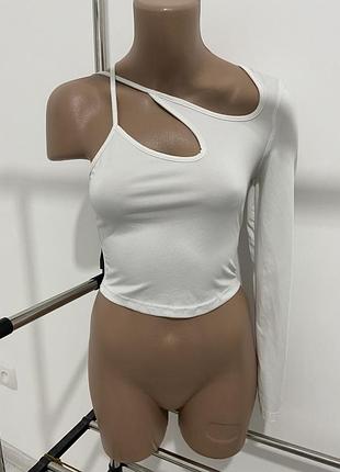 Топ кофточка с вырезом на один рукав