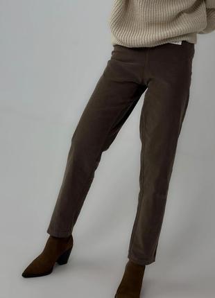 Брюки из микро вельвета большие размеры