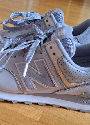 Замшевые кроссовки nb 574 38р потолка 24,5см