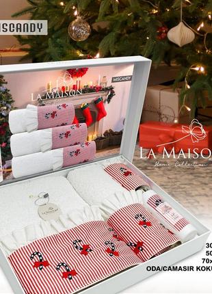 Подарочный набор полотенец la maison, 3 шт. с ароматом miscandy