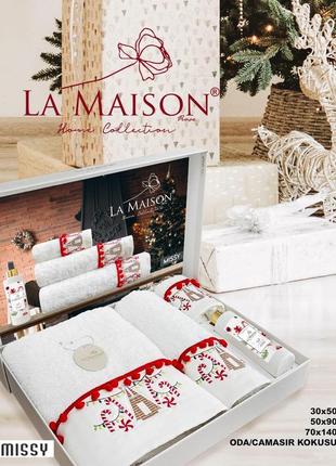 Подарочный набор полотенец la maison, 3 шт. с ароматом missy