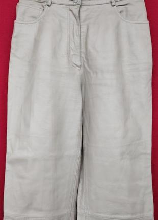 Кожаные натуральные кожа брюки брюки от boysen's оригинал