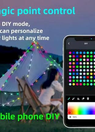 Светодиодная лента led lamp 10 м usb + qr код led lamp, освещение с управлением со смартфона
