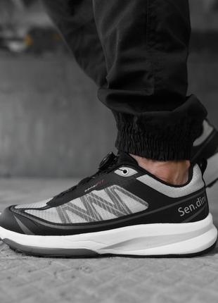Чоловічі кросівки sen.dini чорні з сірим класичні повсякденні спортивні водовідштовхувальні