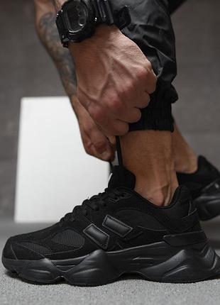 Чоловічі кросівки чорні класичні повсякденні шкіряні спортивні текстильні