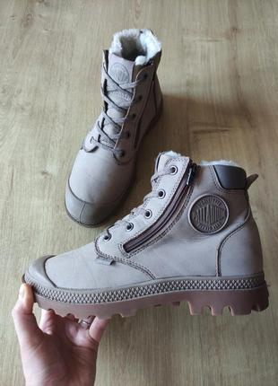 Крутые женские кожаные ботинки palladium, франция, оригинал, р.37.
