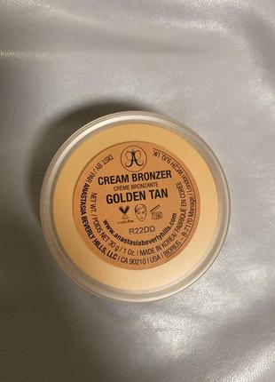 Anastasia beverly hills cream bronzer відтінок golden tan6 фото