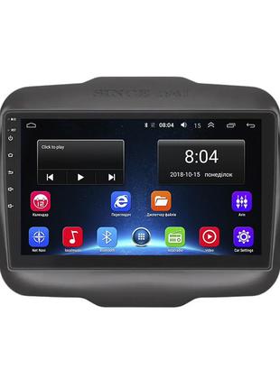Штатная магнитола lesko для jeep renegade i рестайлинг 2018-н.в. экран 9" 2/32gb wi-fi gps base 1шт