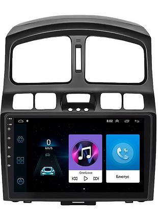 Штатная магнитола lesko для hyundai santa fe i 2000-2012 экран 9" 1/16gb wi-fi gps base хюндай санта фе