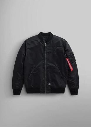 Бомбер двухсторонний от бренда alpha industries (l-2b dragonfly blood chit gen ii bomber jacket)1 фото