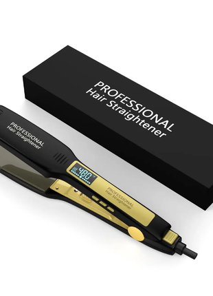 Професійна титанова праска для випрямлення волосся professional hair straightener з жк-дисплеєм