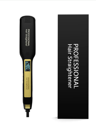 Професійна титанова праска для випрямлення волосся professional hair straightener з жк-дисплеєм2 фото