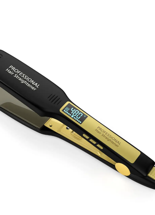 Професійна титанова праска для випрямлення волосся professional hair straightener з жк-дисплеєм4 фото