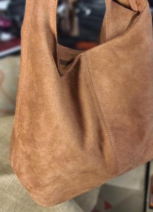 Замшевий жіночий шопер італія