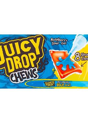 Жевательные конфеты juicy drop chewy strawberry chews & raspberry sour gel 67g