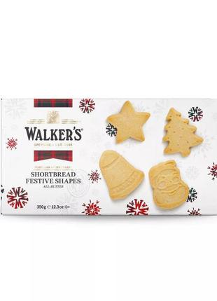 Печенье walker's shortbread festive shapes 350g