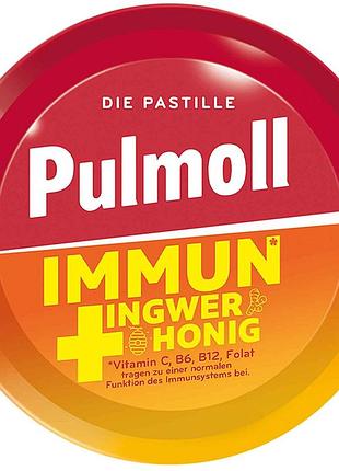 Льодяники pulmoll immun+ ingwer honig 50g