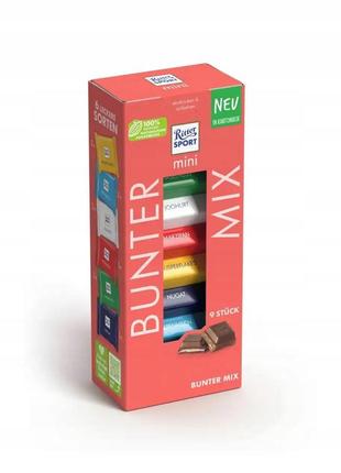 Шоколад ritter sport mini bunter mix 9s 150g