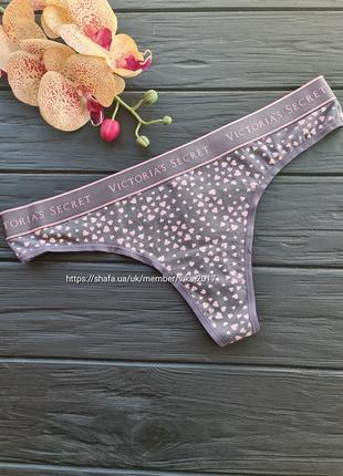 Трусики стрінги з лого вікторія сікрет victorias secret