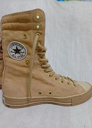 Теплые высокие ботинки converse ( 39 p.) оригинал! кожа!