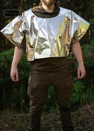 Удлиненное пончо анти дроновое олива плащ анти тепловизор хаки