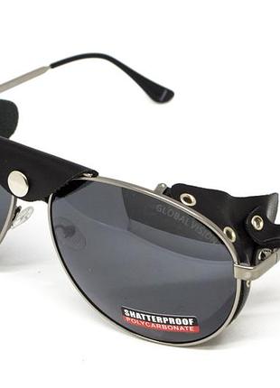 Очки защитные global vision aviator-3 (gray), серые съёмным уплотнителем из синтетитечской "кожи"