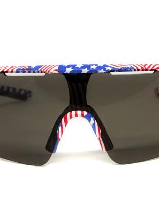 Очки защитные открытые global vision holeshot usa flag (gray), серые в оправе флаг сша6 фото