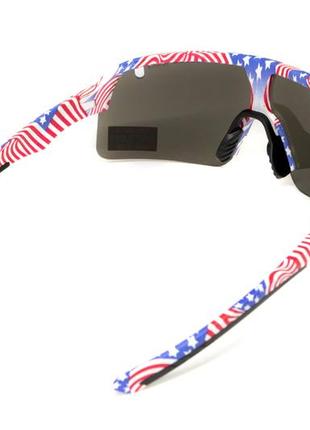 Очки защитные открытые global vision holeshot usa flag (gray), серые в оправе флаг сша9 фото