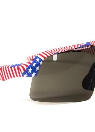 Очки защитные открытые global vision holeshot usa flag (gray), серые в оправе флаг сша5 фото