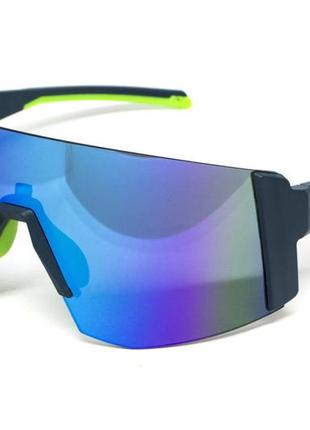 Очки защитные открытые global vision astro blue (g-tech™ blue), зеркальные синие в синій оправі (с