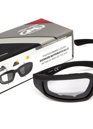 Окуляри фотохромні захисні з поляризацією global vision kickback-z polarized+photochromic (light gray) anti-fog