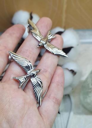 Серьги птицы ластовицы с птицами серьги