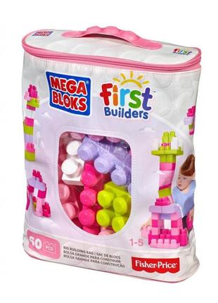 Конструктор mega bloks розовый в мешке 60 деталей (dch54) dd