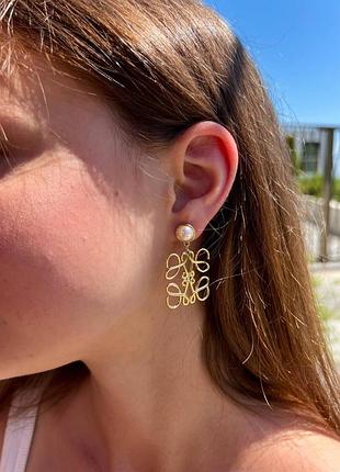 Серьги в позолоте с жемчужинами