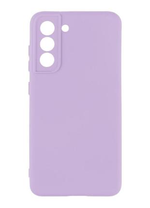 Чохол із рамкою камери silicone cover a samsung galaxy s21 fe elegant purple