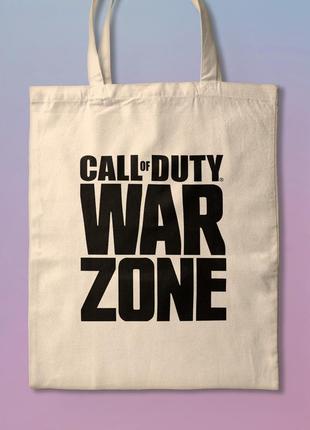 Шоппер эко-сумка с принтом мерч игры call of duty warzone