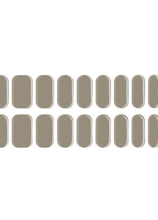 Гелевые наклейки на ногти твердеющие в уф лампе nc240160 темно серый 20 шт (a9809)