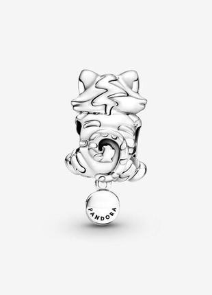 Серебряный шарм (подвеска) для браслета пандора  kitten & yarn ball2 фото